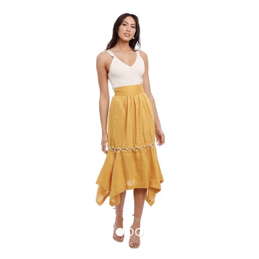 Significant Other ariana ribbed knit cropped womens cream tank top size 2 $149